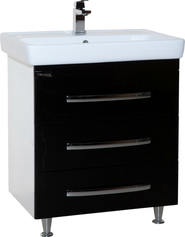Тумба с раковиной Bellezza Рокко 80 напольная, черная
