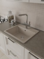 Мойка кухонная Domaci Болонья М-09-004 песочная Мойка кухонная Domaci Болонья М-09-004 песочная