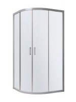 Душевой уголок Vegas Glass ZS Novo 80 07 10 профиль матовый хром, стекло сатин