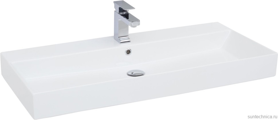 Тумба с раковиной Aquanet Nova Lite 100 напольная, дуб рошелье, 3 ящика