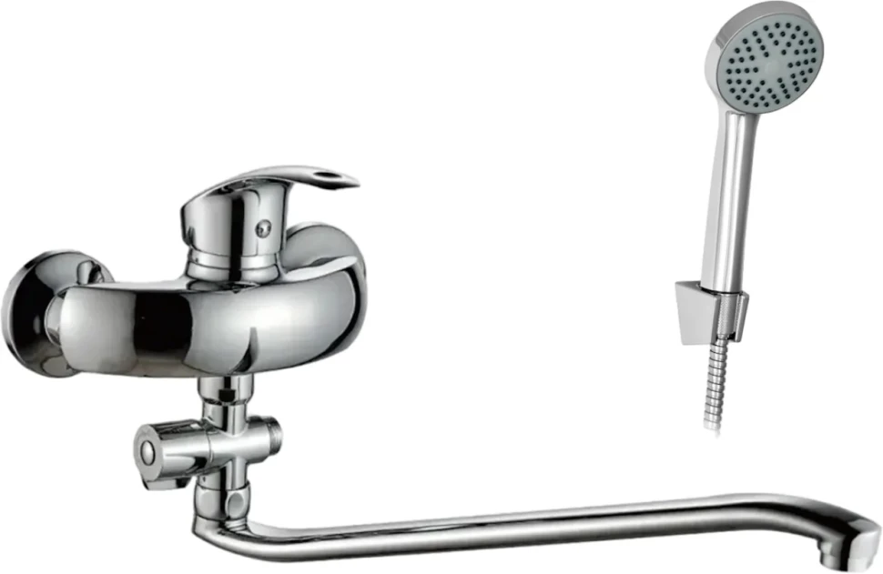 Смеситель с длинным изливом для ванны D-lin 401-6 D140401-6 хром