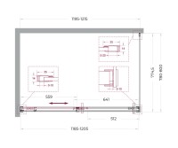 Душевой уголок BelBagno Soft Close-1 AH-1-120/80-C-Cr профиль хром
