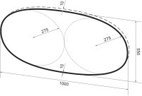 Зеркало Wellsee 7 Rays’ Spectrum 100х55 черное матовое