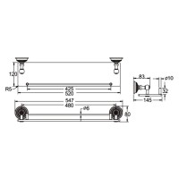 Полка Rose RG14Q RG1419Q 55 см, бронза