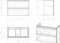 Мебель для ванной комнаты Cersanit Moduo slim 80 белая Мебель для ванной комнаты Cersanit Moduo slim 80 белая