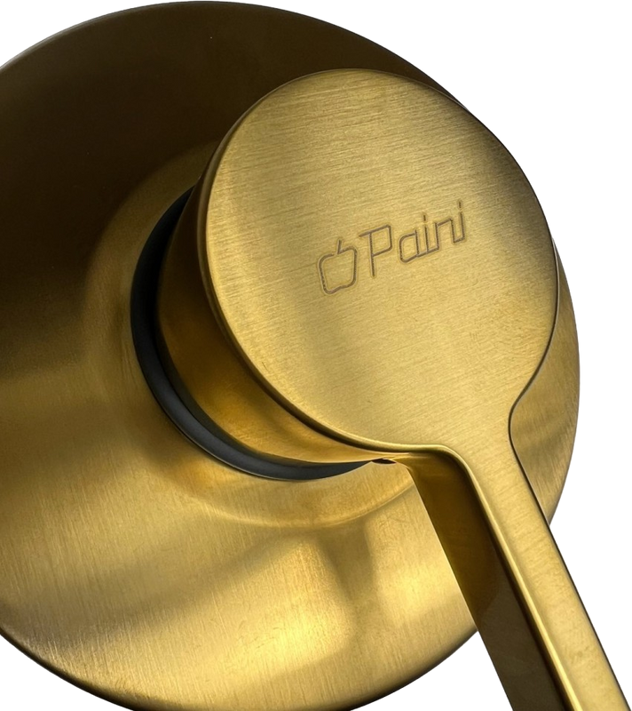 Встраиваемый смеситель для душа и ванны Paini Brera 74PJ690 С ВНУТРЕННЕЙ ЧАСТЬЮ, матовое золото