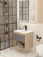 Тумба с раковиной Teymi Vitra 60 дуб, графит