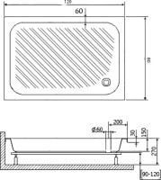 Поддон для душа RGW B/CL-S-A 16180282-51 80х120