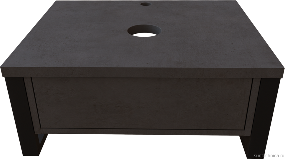 Мебель для ванной комнаты 1MarKa Grunge Loft 60П бетон темно-серый