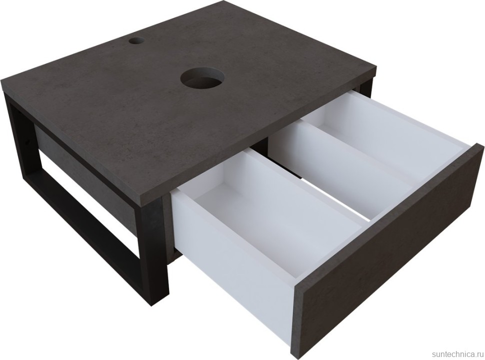 Мебель для ванной комнаты 1MarKa Grunge Loft 60П бетон темно-серый