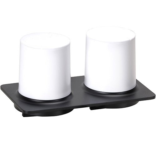 Дозатор Bemeta Organic Black 167109270 двойной, матовый черный, белый