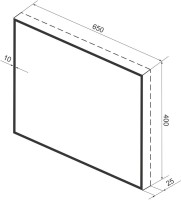 Зеркало Wellsee 7 Rays’ Spectrum 65х40 с подсветкой, черное
