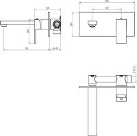 Смеситель для раковины Boheme Qubic 475-BR С ВНУТРЕННЕЙ ЧАСТЬЮ, bronze