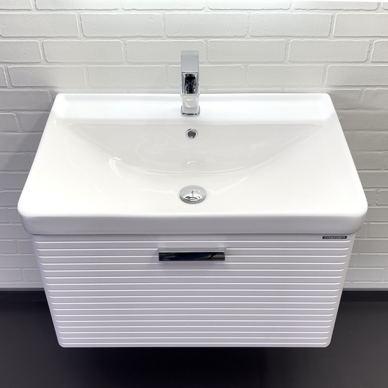 Мебель для ванной комнаты Comforty Танжер 70П подвесная, матовая белая