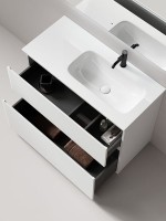 Тумба с раковиной Sancos Folk Floor 100 правая напольная, bianco, раковина CN7015