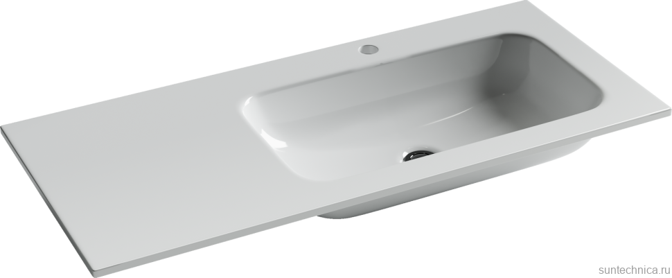 Тумба с раковиной Sancos Folk Floor 100 правая напольная, bianco, раковина CN7015