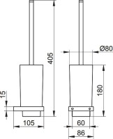 Набор Держатель Keuco Edition 11 11162010000 + Ершик 11164019000 Набор Держатель Keuco Edition 11 11162010000 + Ершик 11164019000