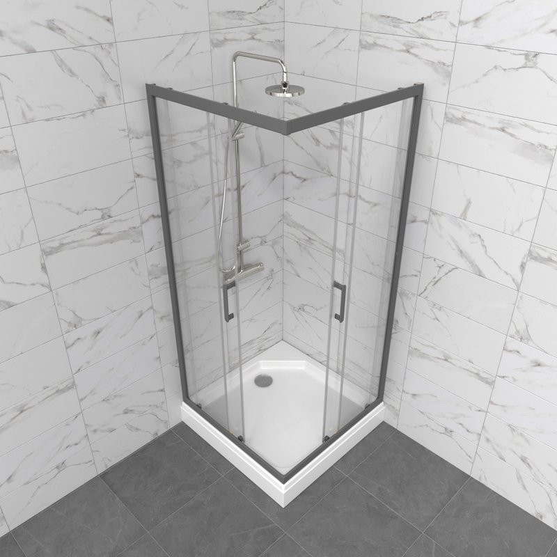 Душевой уголок Triton Фикс Графит Щ0000077408 90х90 см с поддоном