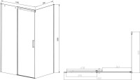 Душевой уголок Vincea Dice VSR-4D9013CL 130х90 см, профиль хром