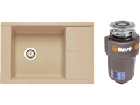 Комплект Мойка AQUATON Делия 78 латте + Измельчитель Bort Titan Max Power