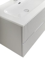 Тумба с раковиной Cezares Duet-n 80 подвесная, 2 ящика, жемчужная серая