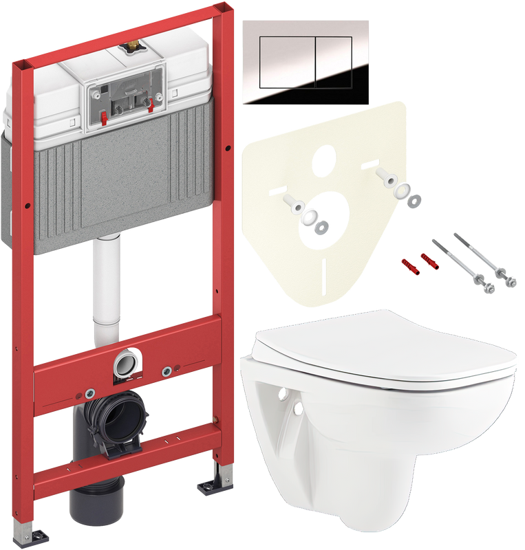Комплект Унитаз подвесной Seramiksan Petite + Крышка AG50006 с микролифтом + Инсталляция TECE Now 9400412 4 в 1 с кнопкой смыва