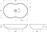Накладная раковина BelBagno BB1334 67