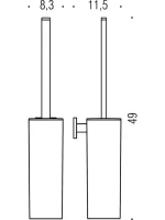 Набор Держатель Colombo Design BasicQ B3791.CR + Ершик B3707.CR