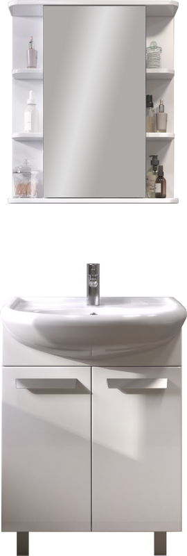 Тумба под раковину без столешницы Vigo Hoska 60 2 дверцы, для раковины Балтика, белая