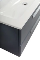 Тумба с раковиной Cezares Eco Cer-N 120 grafito, раковина Eco 120, ручки серые
