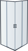 Душевой уголок AQUATEK AQ ARI KV 09020BL 90х90 см, черный матовый профиль