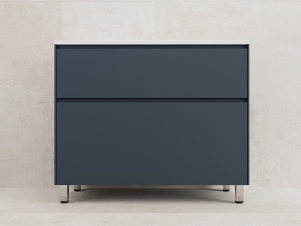 Тумба под раковину Style Line ЛИМА 100см напольная LINE 100 2 ящика PLUS Графит ЭМАЛЬ