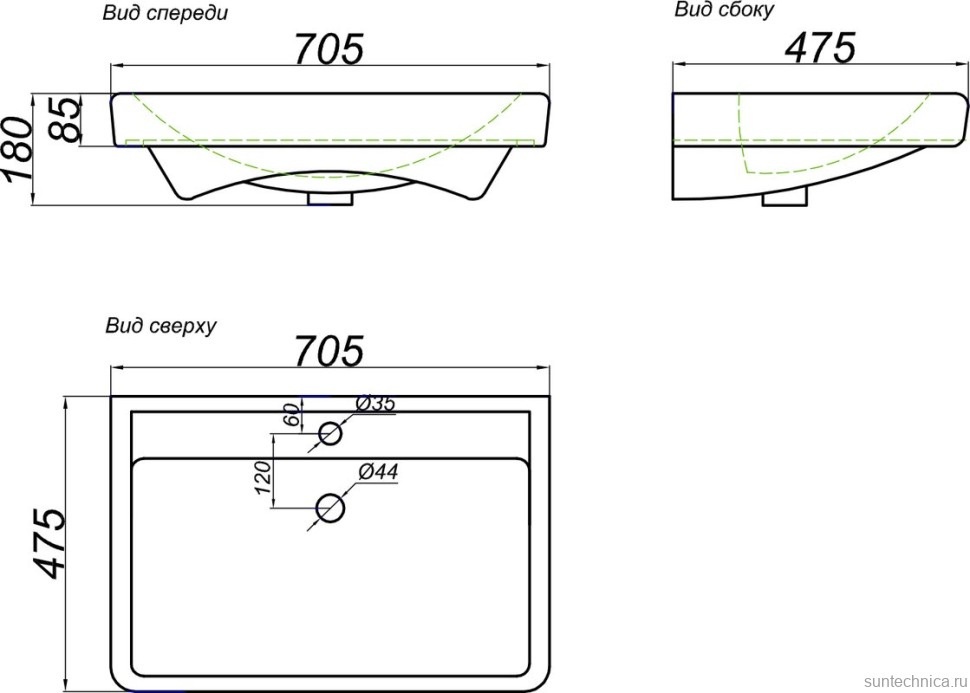 Тумба с раковиной Aqwella Neo напольная