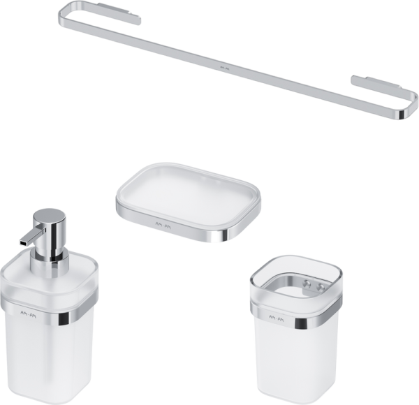Стакан AM.PM Func A8F34300 хром + Мыльница AM.PM Func A8F34200 хром + Дозатор AM.PM Func A8F36900 хром + Полотенцедержатель AM.PM Func A8F346400 хром