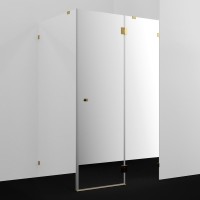 Душевой уголок Wasserkraft Ems 76H10R-MR 120х100 см, стекло зеркальное, фурнитура золото