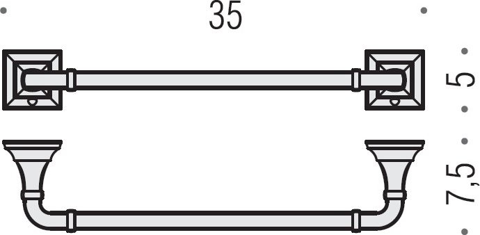 Держатель для полотенец Colombo Design Portofino B3209.BR бронза