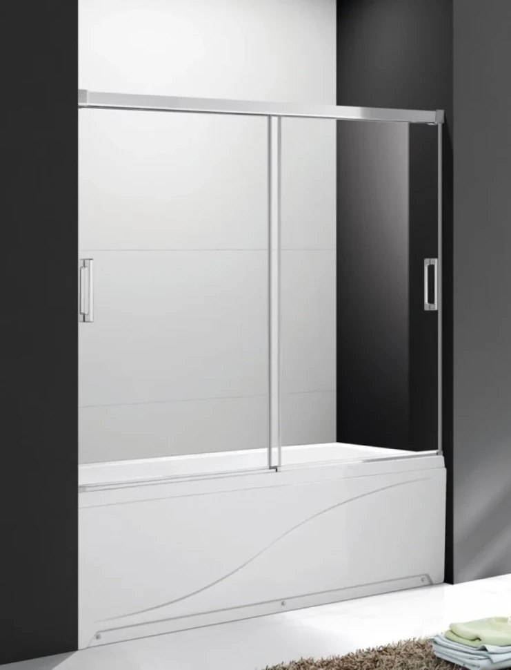 Шторка на ванну Cezares Tandem Soft VF 2 190/145 C Cr IV стекло прозрачное