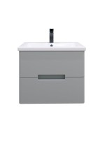 Мебель для ванной комнаты SanStar Ориана 60 подвесная, серая, раковина Cersanit Como 60