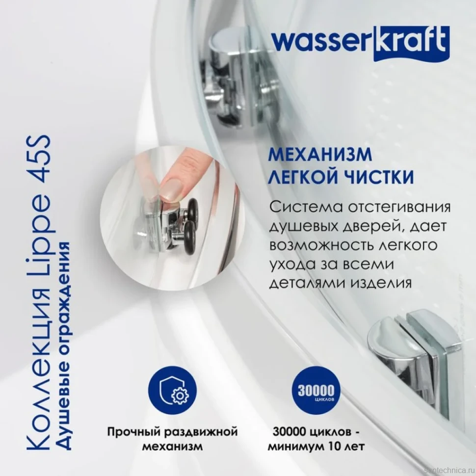 Душевая дверь в нишу Wasserkraft Lippe 45S08