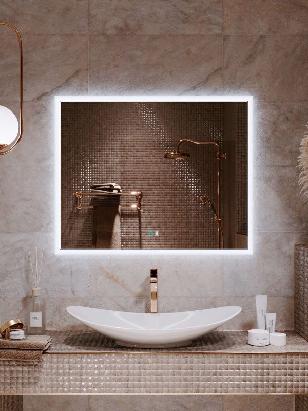 Зеркало Alavann Emma 100x80 с подсветкой, с антизапотеванием