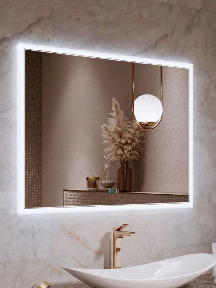 Зеркало Alavann Emma 100x80 с подсветкой, с антизапотеванием