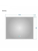 Зеркало Alavann Emma 100x80 с подсветкой, с антизапотеванием