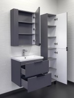 Мебель для ванной комнаты Comforty Лима 60П2 подвесная, антрацит