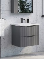 Мебель для ванной комнаты Comforty Лима 60П2 подвесная, антрацит