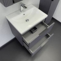 Мебель для ванной комнаты Comforty Лима 60П2 подвесная, антрацит