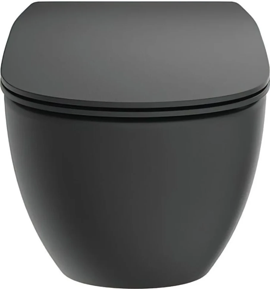 Комплект Унитаз подвесной Ideal Standard IdealMood T4665V3 безободковый, с микролифтом, матовый черный + Инсталляция ProSys R0308A6 с кнопкой смыва черной матовой