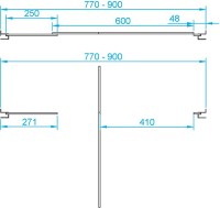 Душевая дверь в нишу RGW Passage PA-02B New 80x185, профиль черный, стекло прозрачное