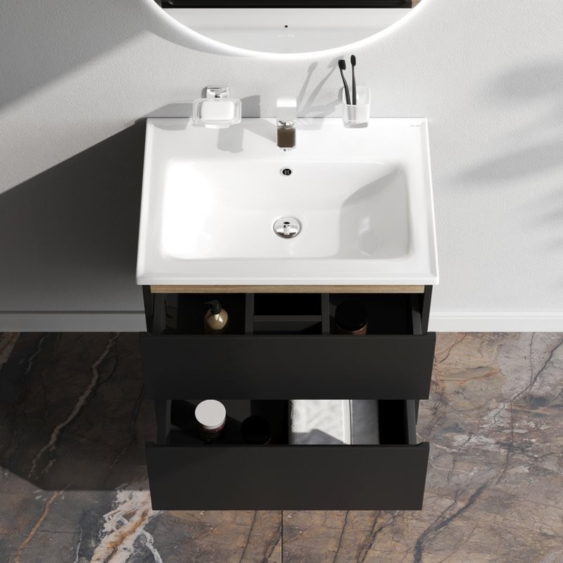 Мебель для ванной комнаты AM.PM X-Joy 65 подвесная, черная матовая