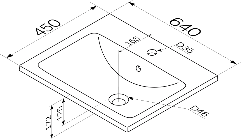 Мебель для ванной комнаты AM.PM X-Joy 65 подвесная, черная матовая