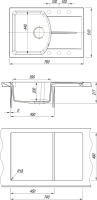 Комплект Мойка Florentina Паола 760 антрацит + Измельчитель Bone Crusher BC 810-AS